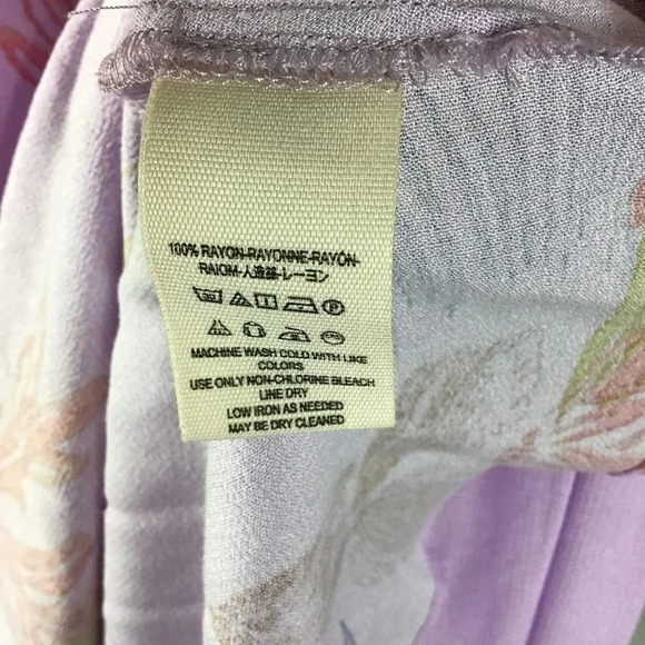 Free People Lilac Clear Skies Floral Cold Shoulder Tunic Mini Dress Size Small - Picture 5 of 7